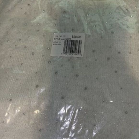 NEW Women’s Sweater Ivory White Silver sparkle- HOLIDAYS!! - Picture 3 of 5